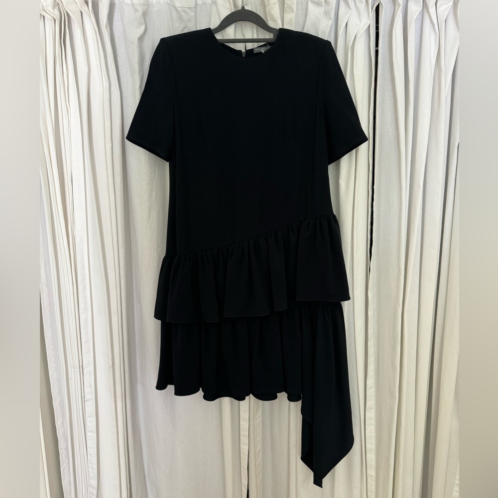 Alexander McQueen asymmetrical Black Dress